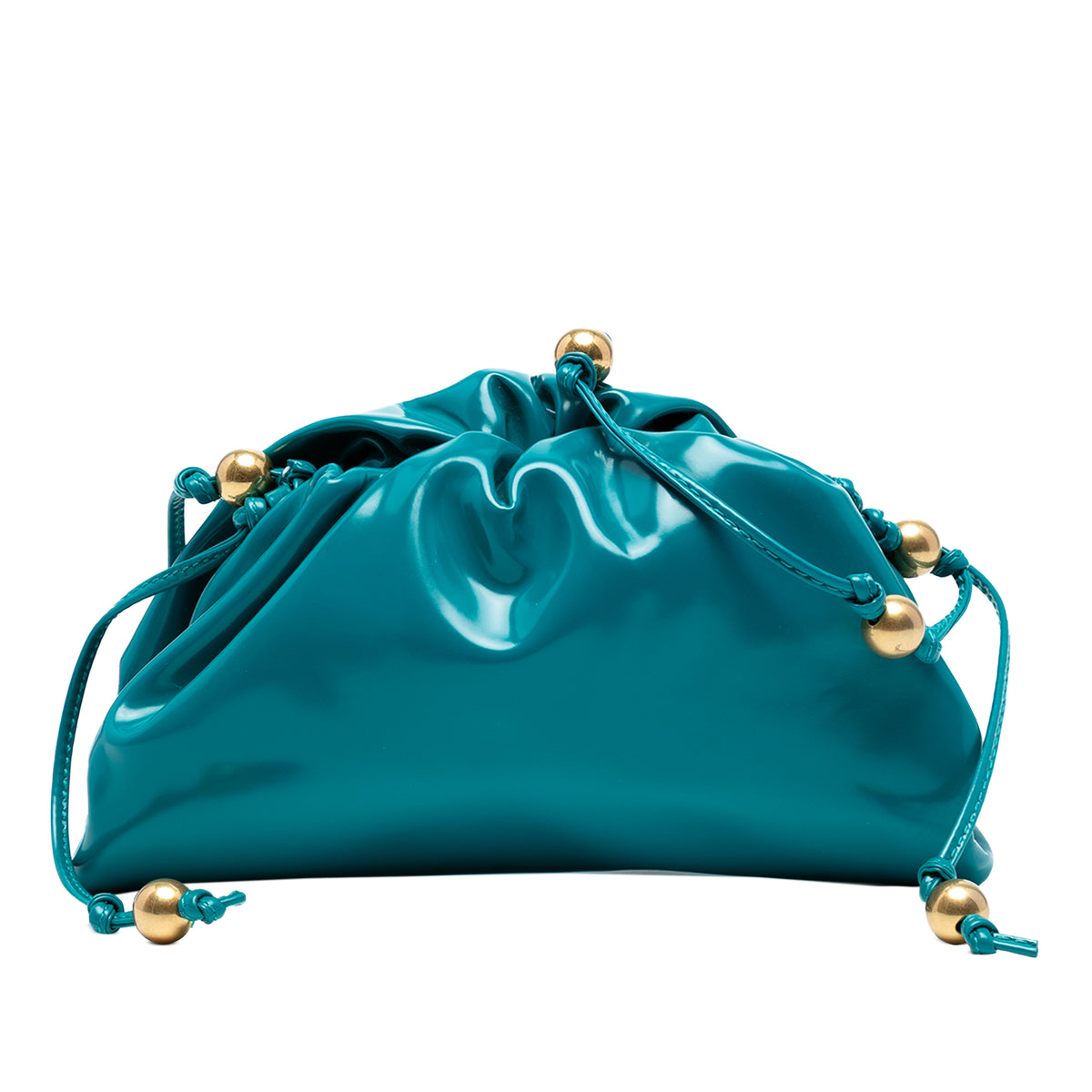 Patent Beaded Strap The Mini Pouch Crossbody