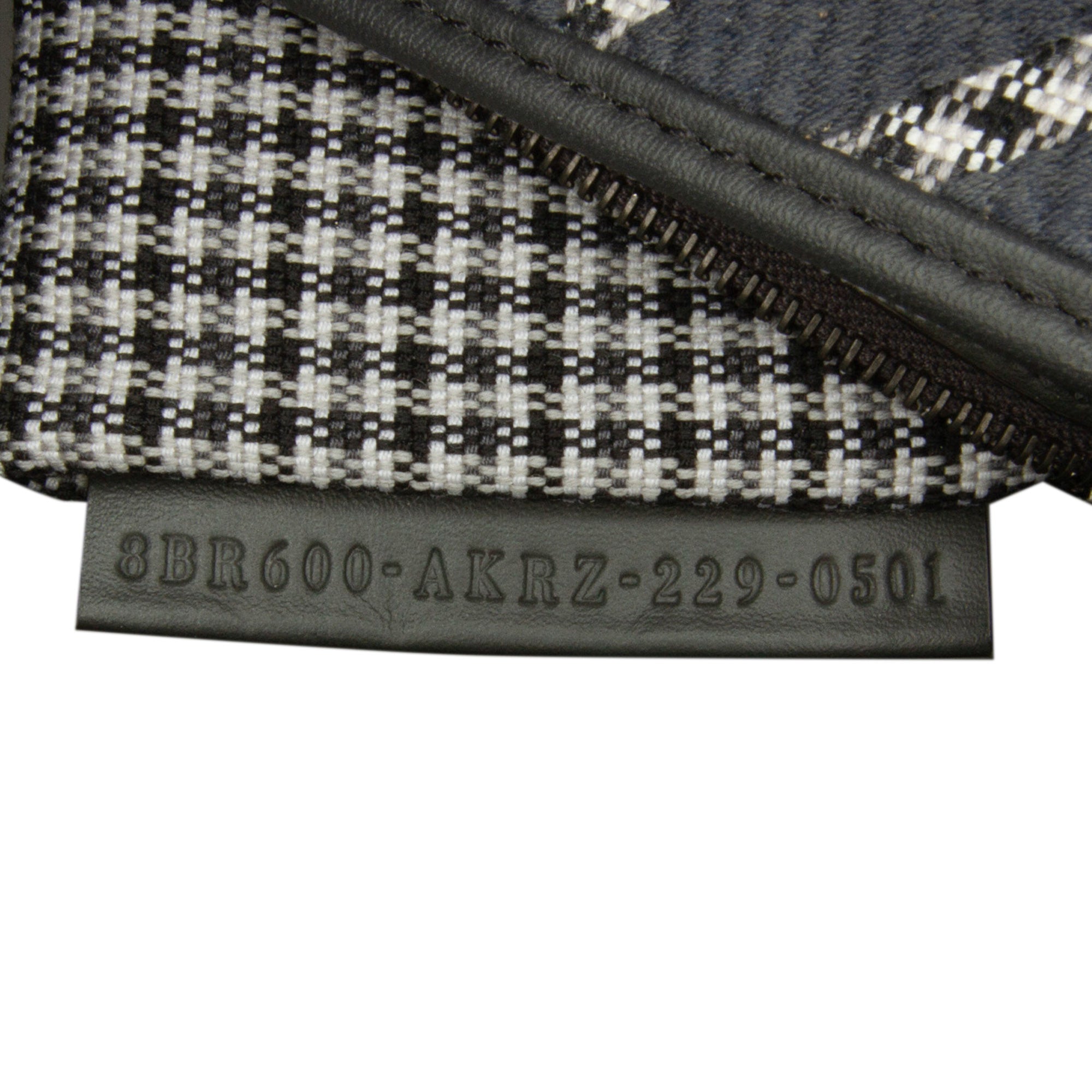 Zucca Houndstooth Wool Baguette Satchel_7