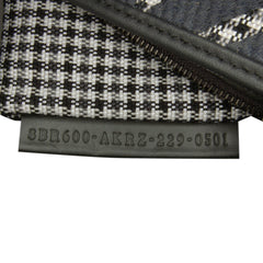 Zucca Houndstooth Wool Baguette Satchel