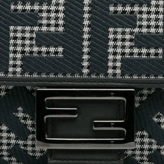 Zucca Houndstooth Wool Baguette Satchel_8