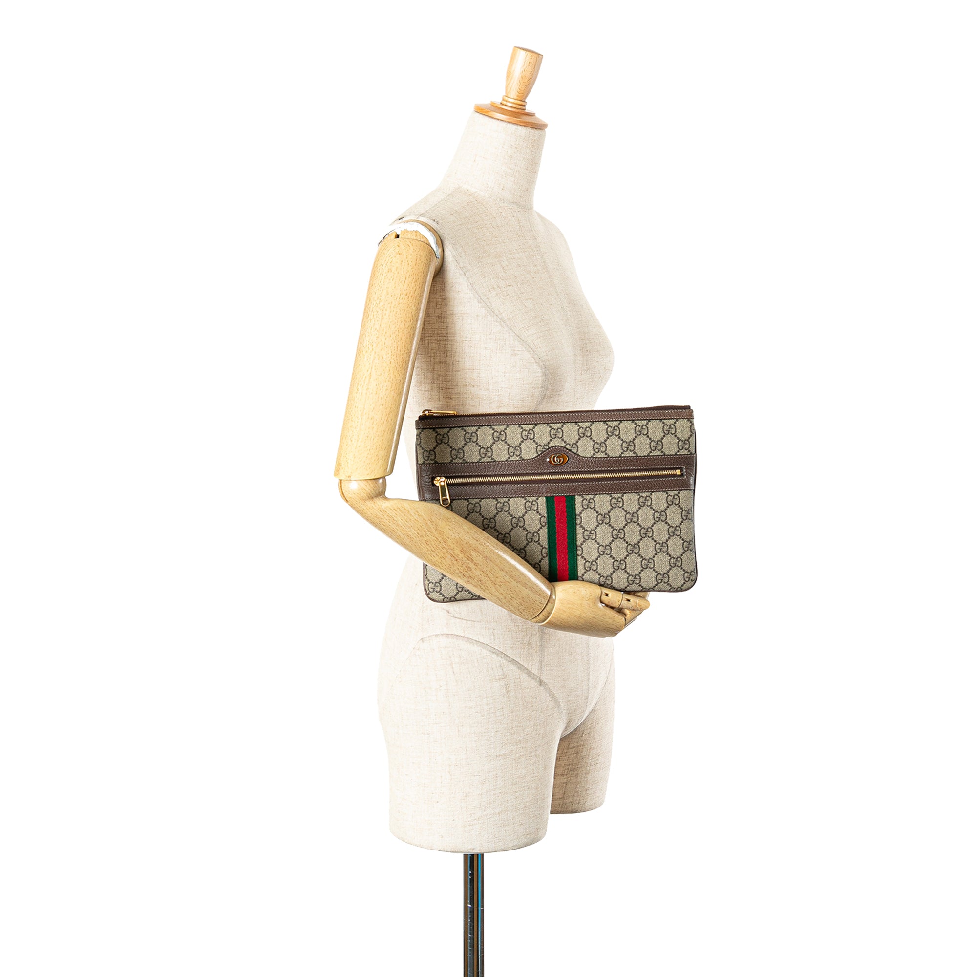 Large GG Supreme Ophidia Web Clutch