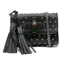 Small Leather Studded Miss Bamboo Crossbody