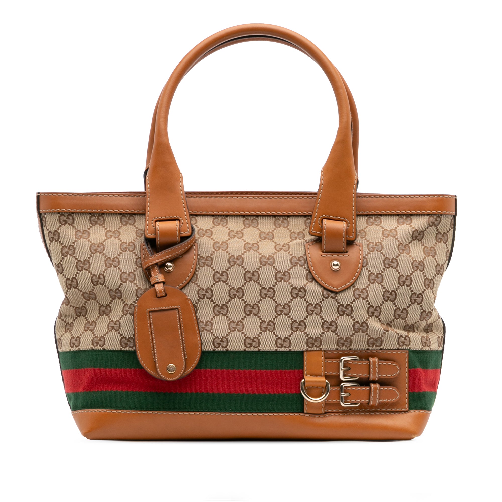 Medium GG Canvas Web Heritage Tote