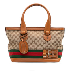 Medium GG Canvas Web Heritage Tote