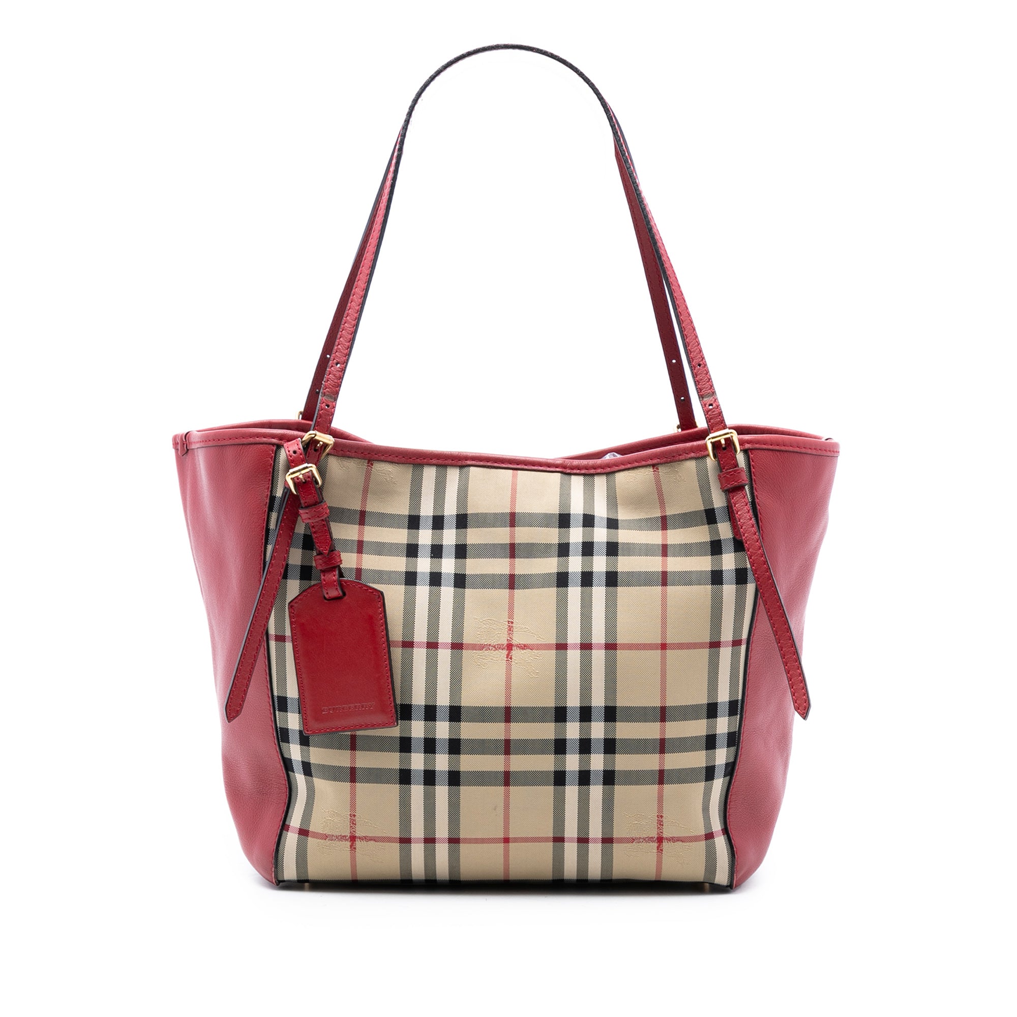 Small Haymarket Check Canvas and Leather Canterbury Tote