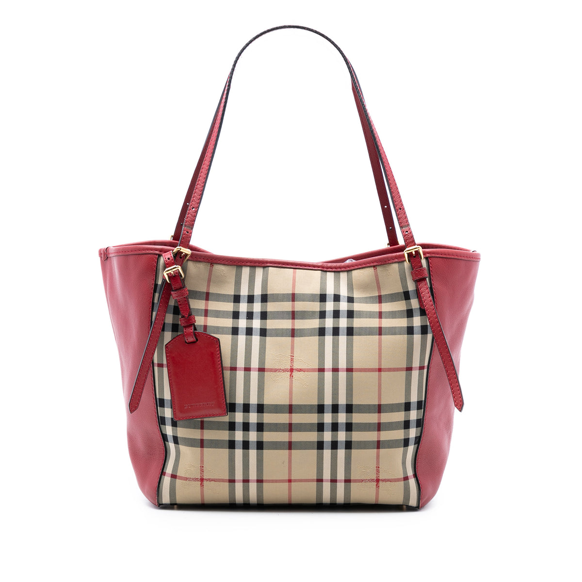 Small Haymarket Check Canvas and Leather Canterbury Tote
