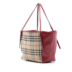 Small Haymarket Check Canvas and Leather Canterbury Tote