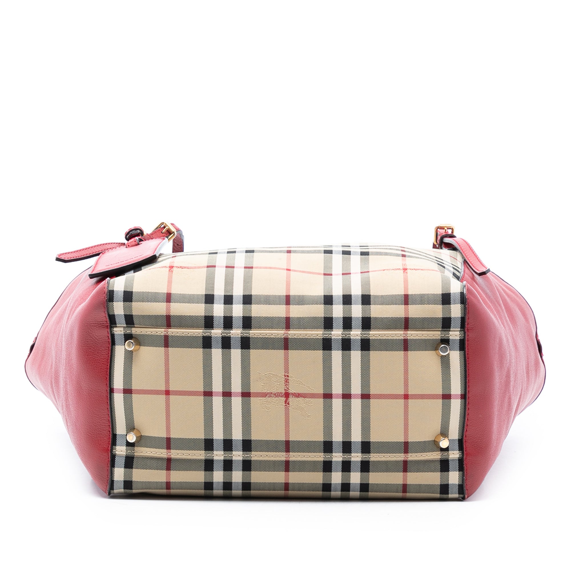 Small Haymarket Check Canvas and Leather Canterbury Tote