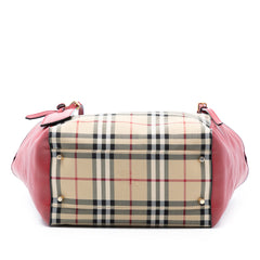 Small Haymarket Check Canvas and Leather Canterbury Tote