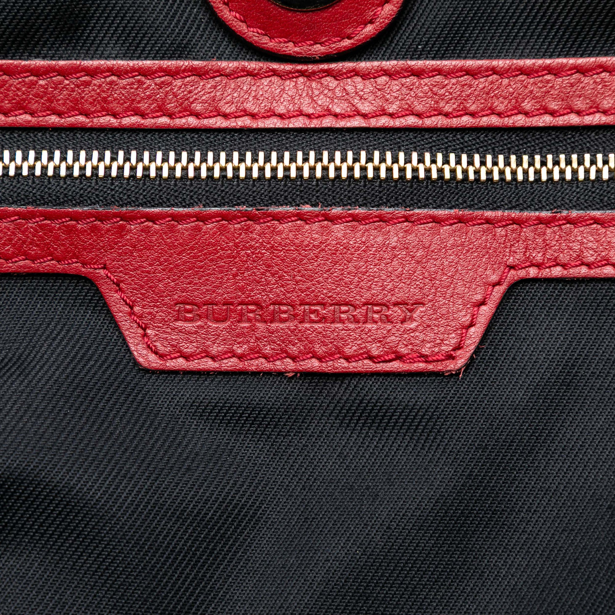 Small Haymarket Check Canvas and Leather Canterbury Tote