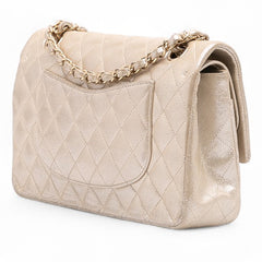 Medium Classic Iridescent Lambskin Double Flap