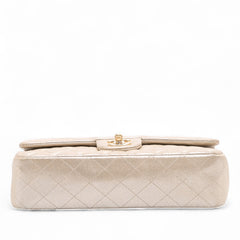 Medium Classic Iridescent Lambskin Double Flap