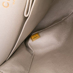 Medium Classic Iridescent Lambskin Double Flap