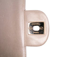 Medium Classic Iridescent Lambskin Double Flap
