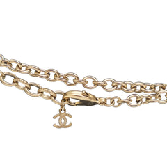 Gold Plated CC Long Chain Necklace