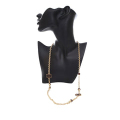 Gold Plated CC Long Chain Necklace