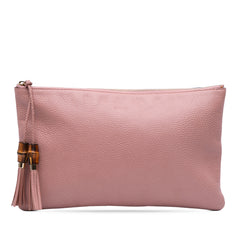 Calfskin Bamboo Tassel Clutch