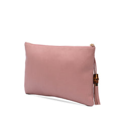 Calfskin Bamboo Tassel Clutch