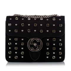 Interlocking G Suede Crystal Crossbody Bag_0