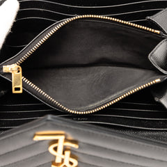 Grain De Poudre Matelasse Chevron Monogram Flap Wallet