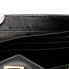 Grain De Poudre Matelasse Chevron Monogram Flap Wallet