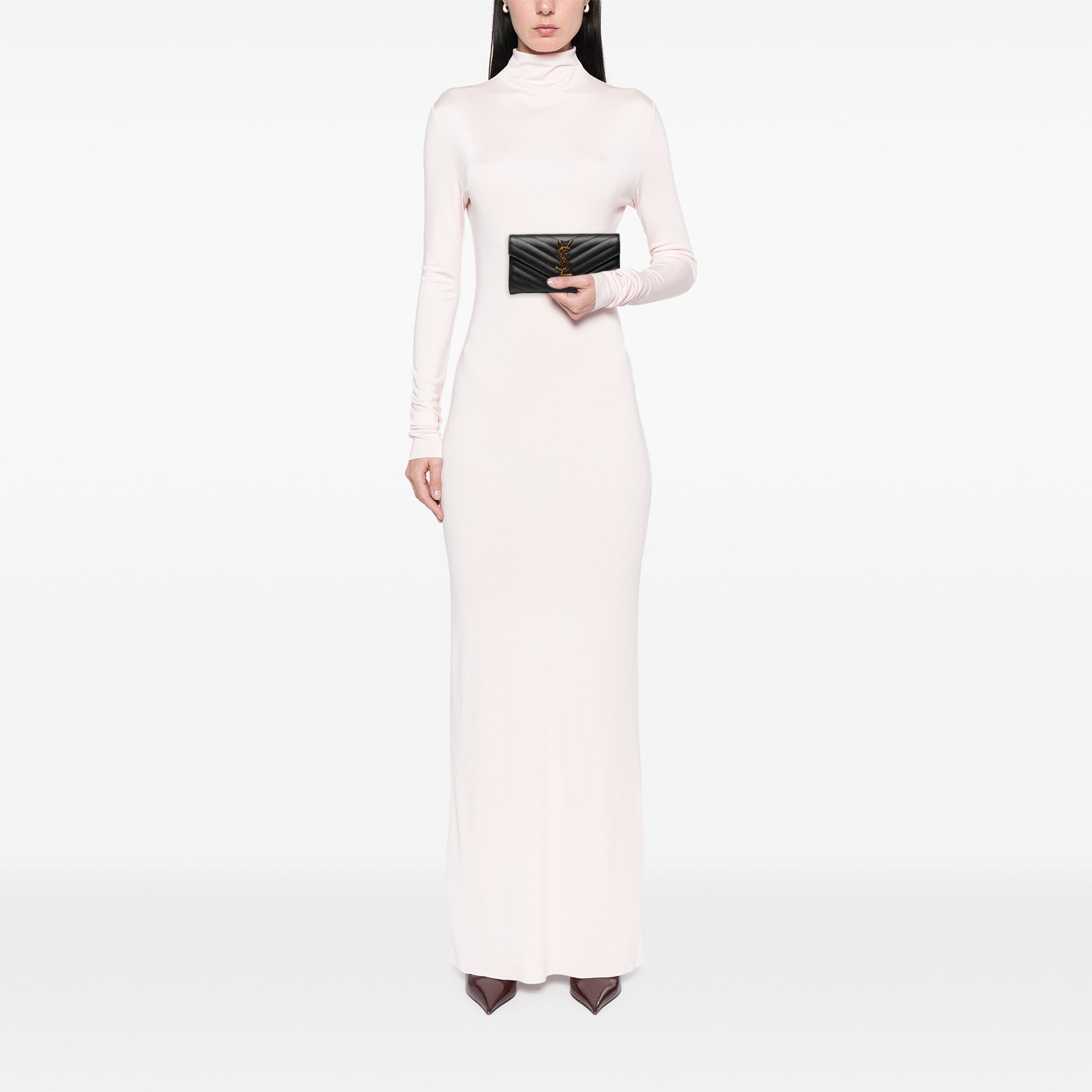 Grain De Poudre Matelasse Chevron Monogram Flap Wallet