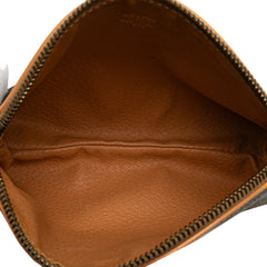Macadam Coated Canvas Pouch