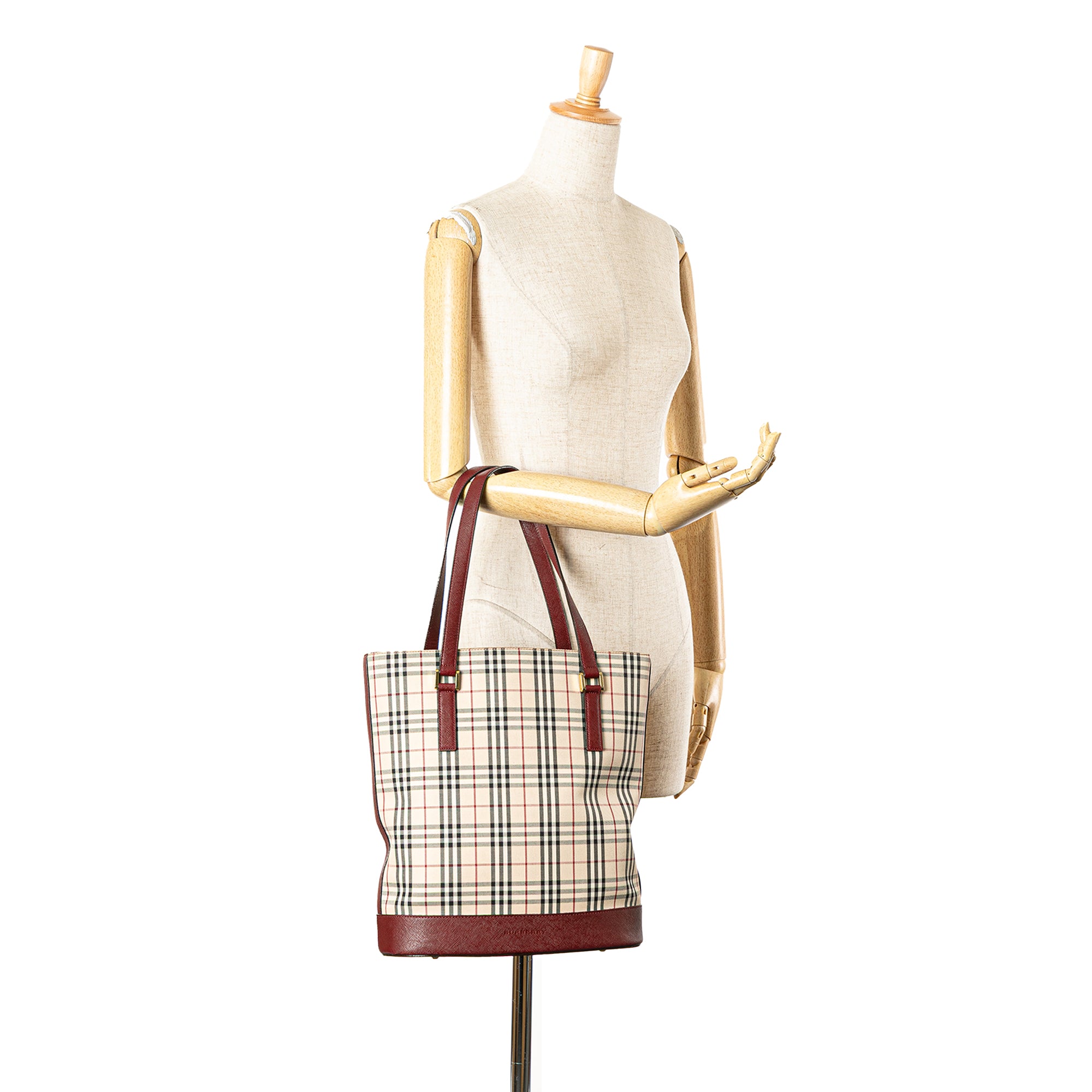 House Check Canvas Tote