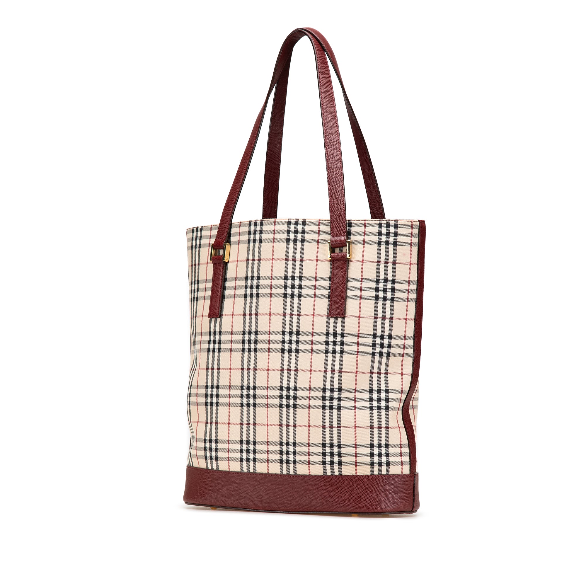 House Check Canvas Tote