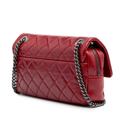 Medium Glazed Calfskin Duo Color Flap