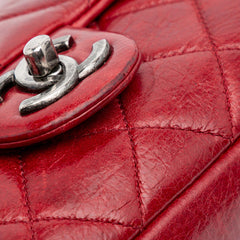 Medium Glazed Calfskin Duo Color Flap