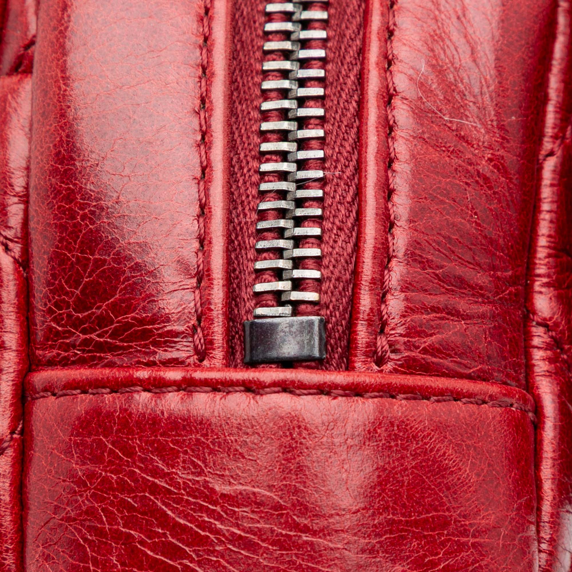 Medium Glazed Calfskin Duo Color Flap