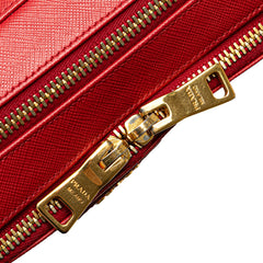 Saffiano Double Zip Crossbody