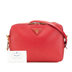 Saffiano Double Zip Crossbody