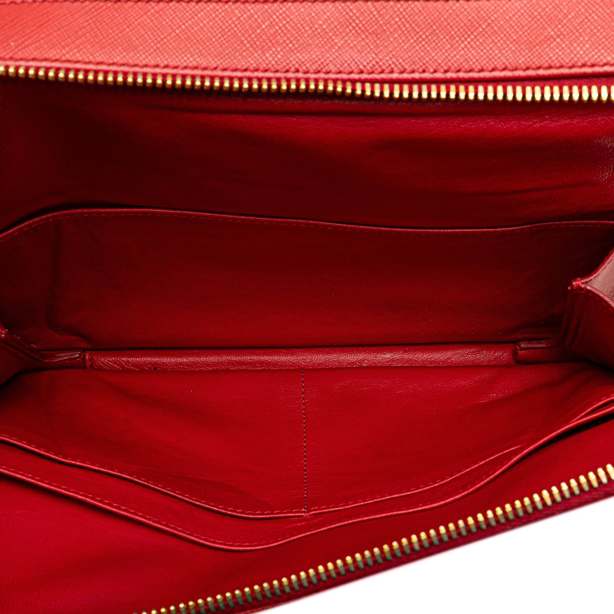 Saffiano Double Zip Crossbody
