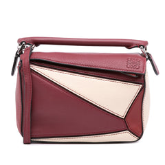 Mini Tricolor Calfskin Puzzle Satchel