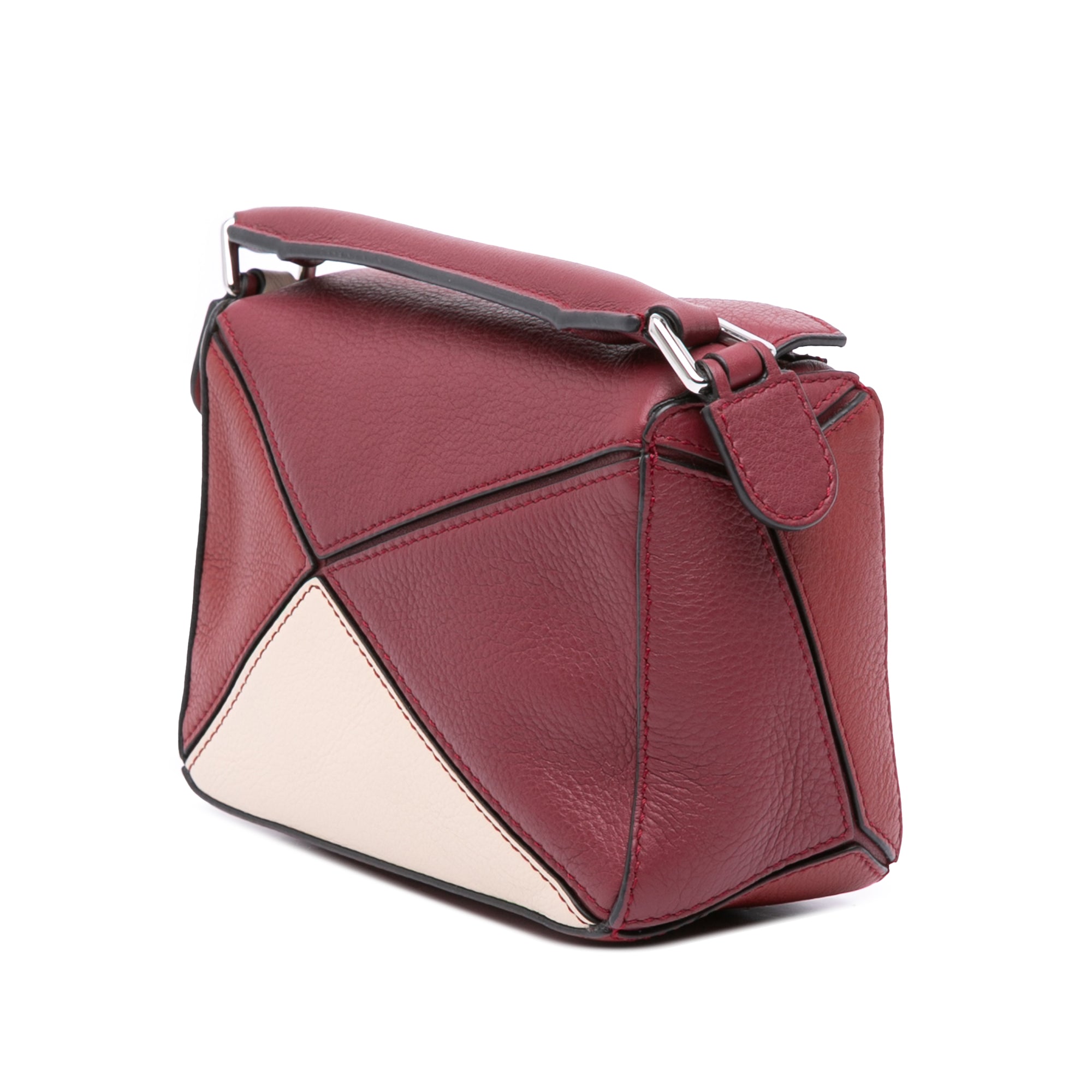 Mini Tricolor Calfskin Puzzle Satchel