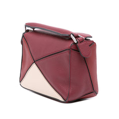 Mini Tricolor Calfskin Puzzle Satchel