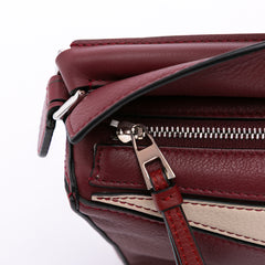 Mini Tricolor Calfskin Puzzle Satchel