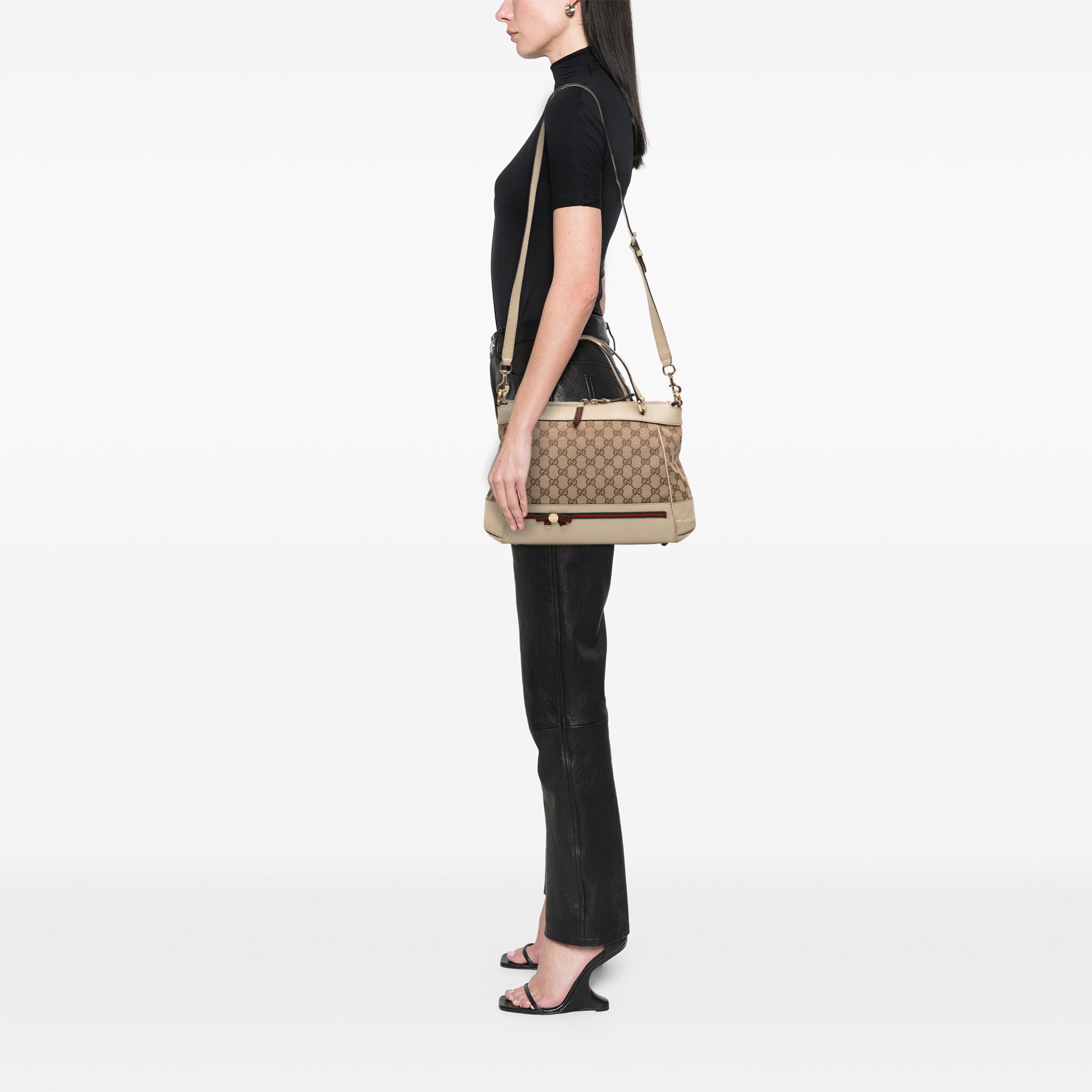 Small GG Canvas Web Mayfair Satchel