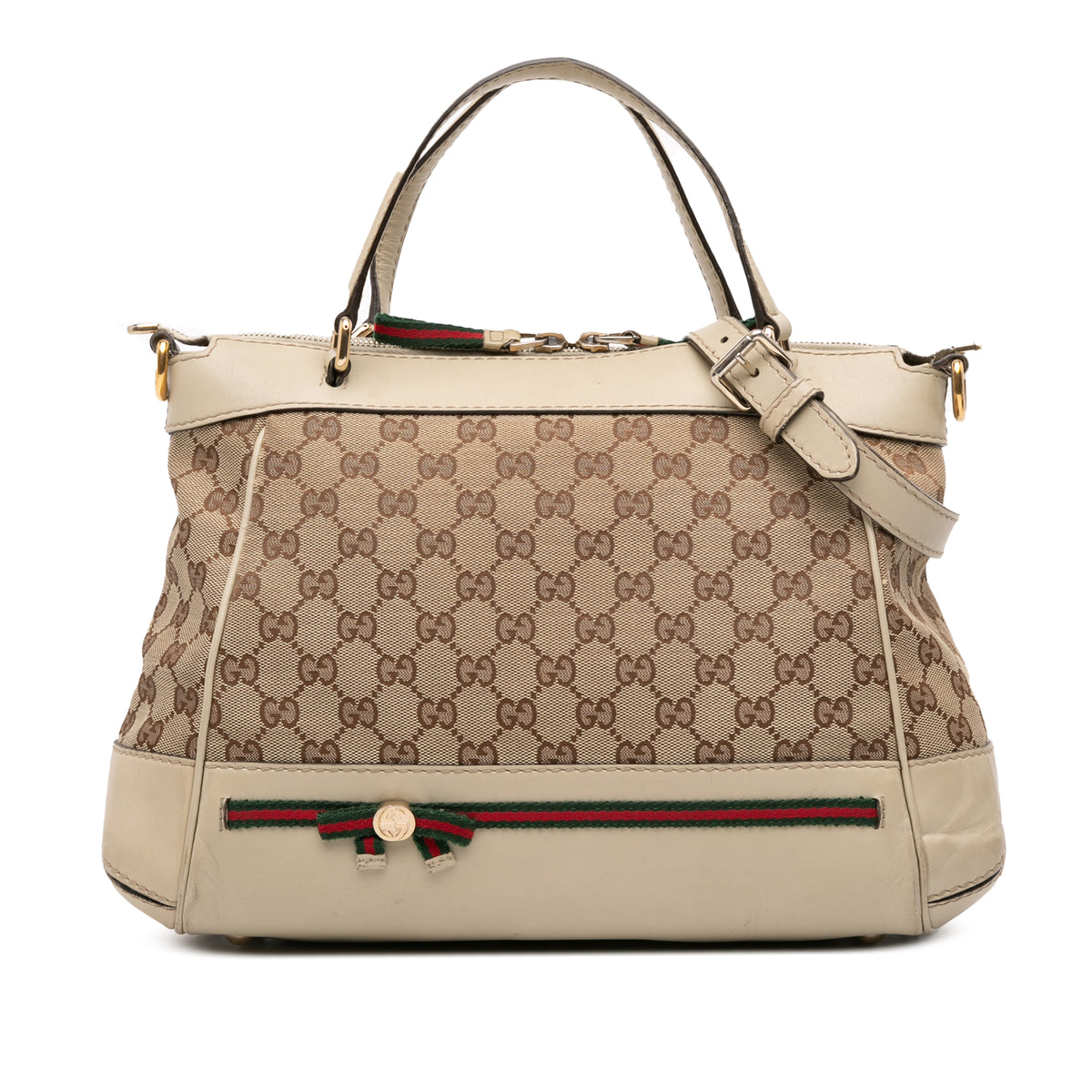 Small GG Canvas Web Mayfair Satchel