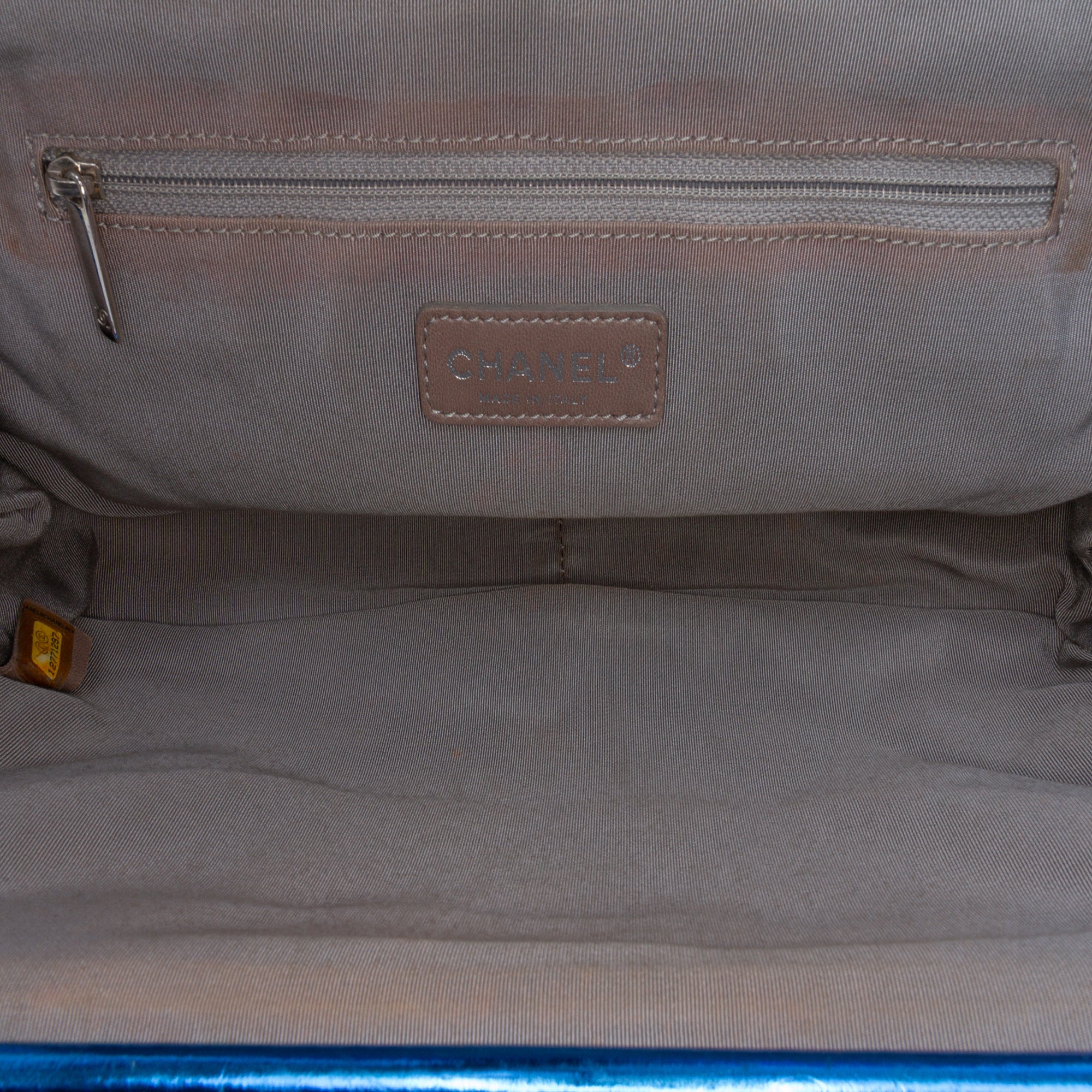 Multicolor Metallic Quilted Calfskin Modern Chain Flap Frame Bag