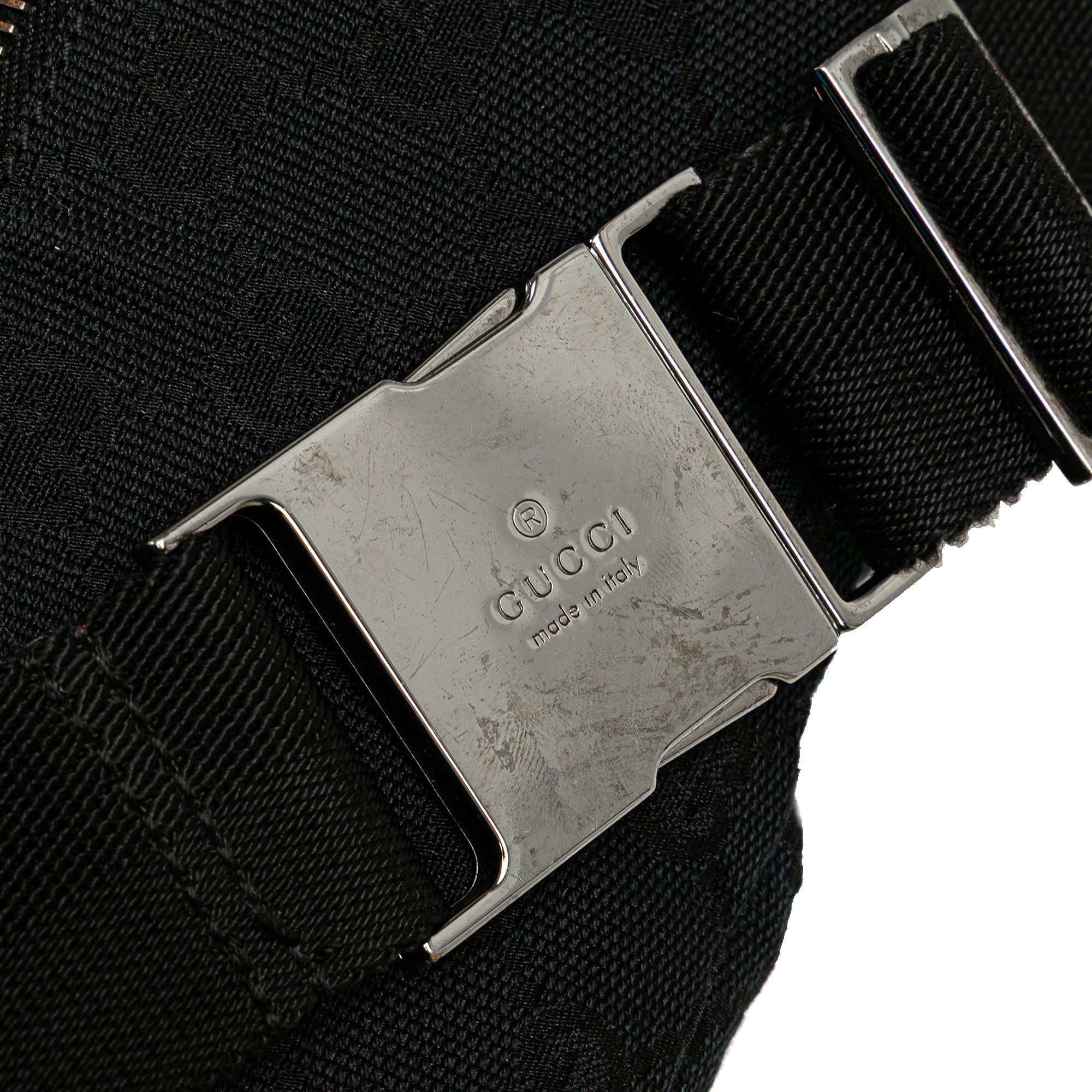 GG Canvas Double Pocket Belt Bag
