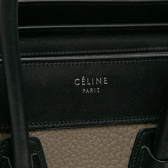 Micro Tricolor Leather Luggage Tote
