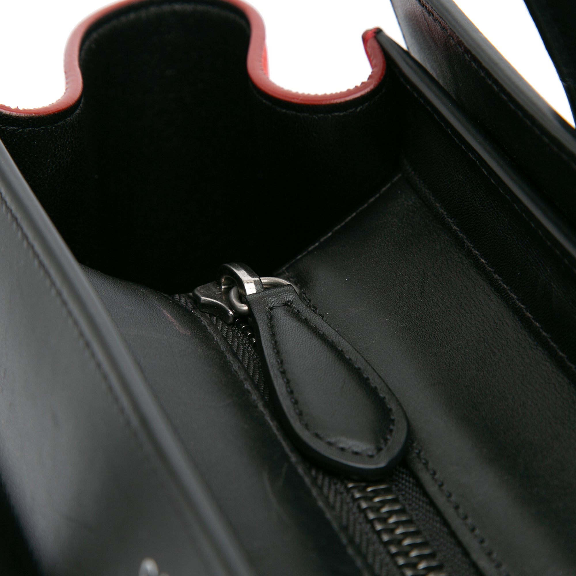 Micro Tricolor Leather Luggage Tote