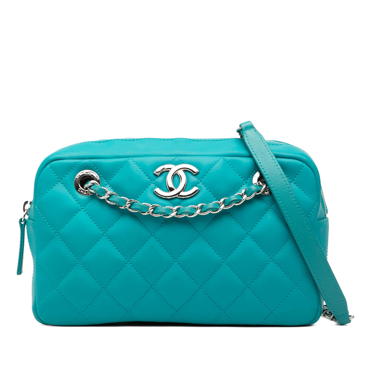 Medium CC Quilted Rubberized Lambskin Coco Rain Camera Bag