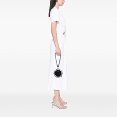 CC Quilted Lambskin Round Chain Around Clutch With Chain