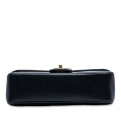 CC Horizontal Quilted Lambskin Double Flap