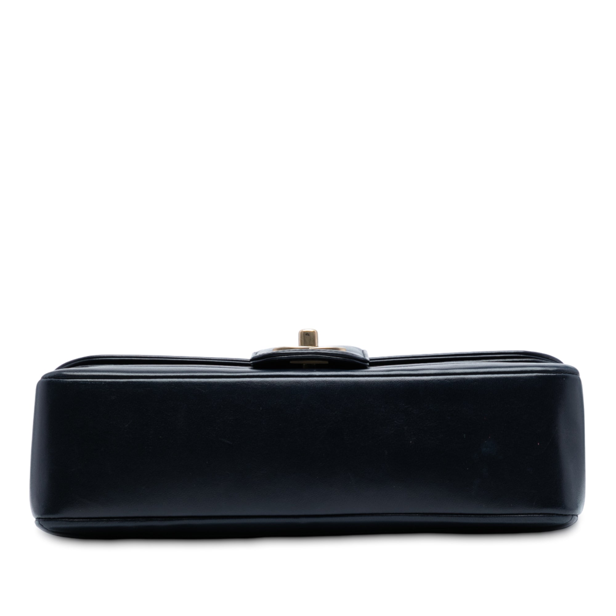 CC Horizontal Quilted Lambskin Double Flap