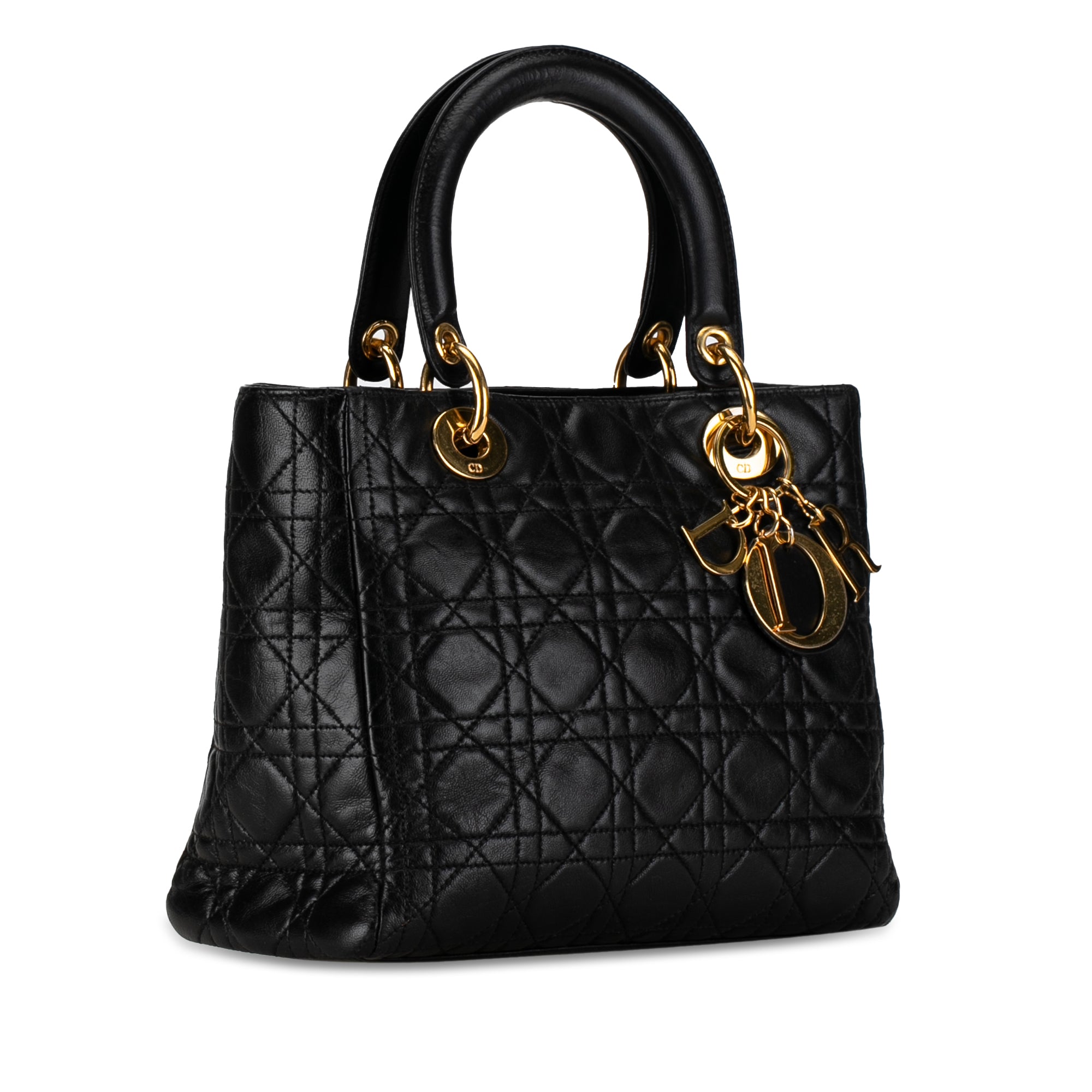 Medium Lambskin Cannage Lady Dior_1